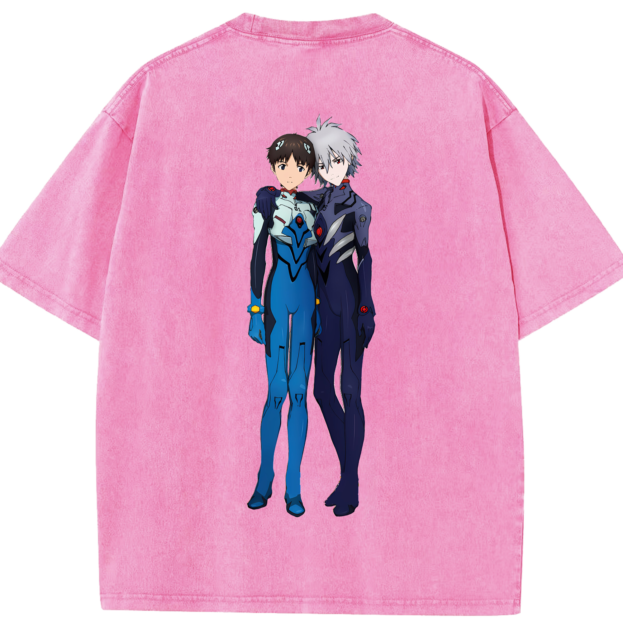 （画像用） EVA 新世紀エヴァンゲリオン 綿100% ヴィンテージ風 半袖Tシャツ（背面プリント）